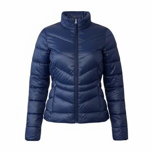 Vero Moda Puffer Jacket Women’s Small Navy Lightweight Quilted Packable Warm Zip